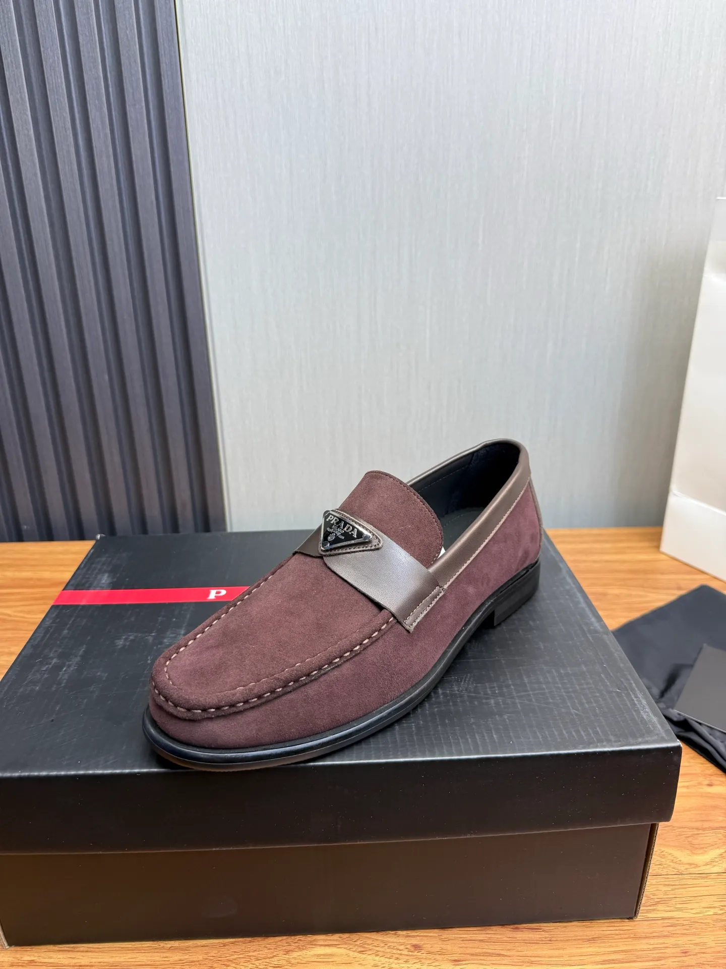 Factory price 580💰 ＰＲＡＤＡPrada. Men's business casual leather shoes, luxurious and noble👞All imported original brand leather materials, just to create a more comfortable wearing experience, upper: original cowhide. Frosted cowhide➕Imported full cowhide, original outsole✔️36-45 (45 non-returnable)